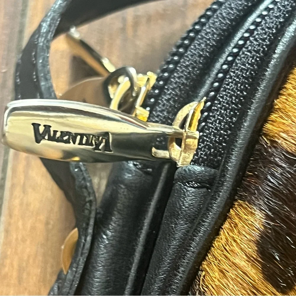 Valentina Leopard Print Calf Hair Crossbody Mini Bag - Picture 6 of 8